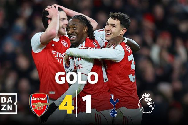 «Made in London»: Eze completa hat trick no Arsenal-Tottenham