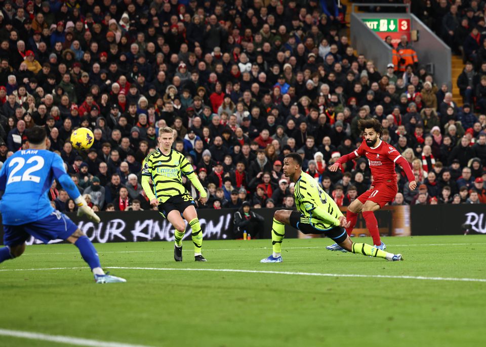 Obra de arte de Salah para o empate em Anfield (vídeo)