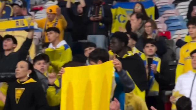 A festa dos jogadores do Estoril