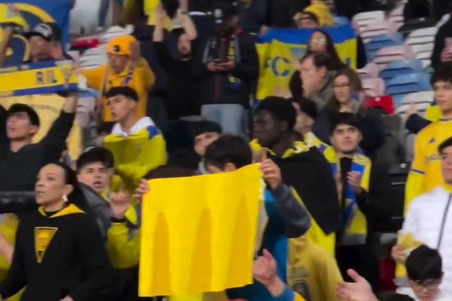 A festa dos jogadores do Estoril