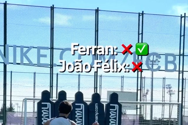 João Félix perde desafio de livres... com Cancelo a ver