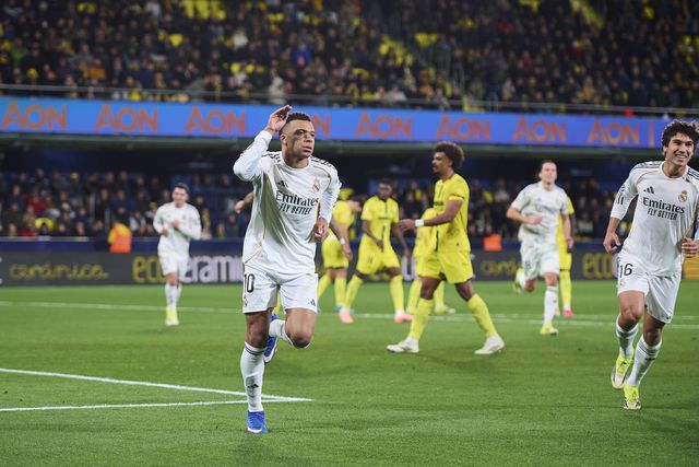 Mbappé marcou os dois golos do Real Madrid em Villarreal e é o melhor marcador da LaLiga com 21 golos - FOTO IMAGO