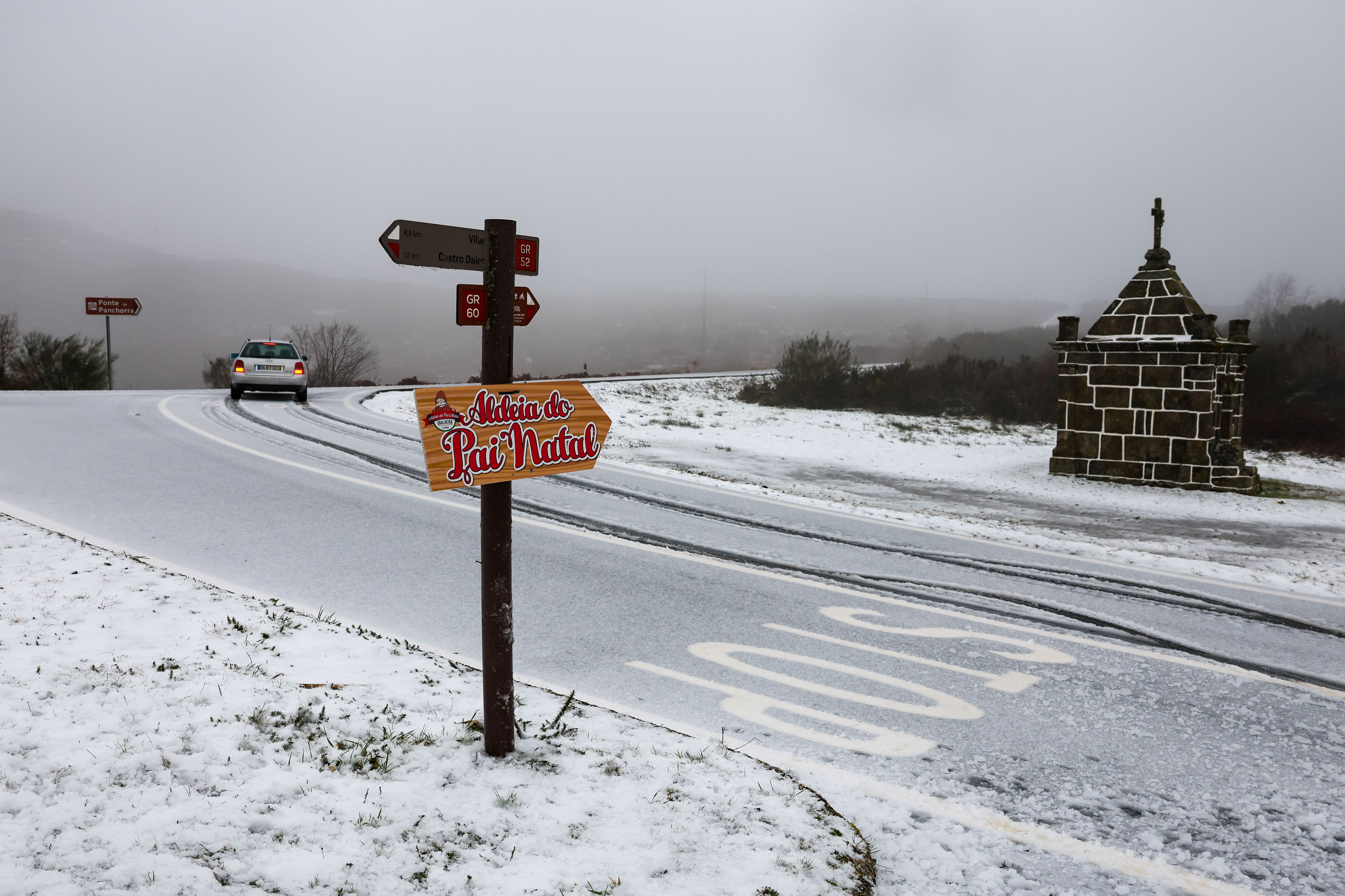 Neve na Serra da Gralheira, Cinfães - Foto: PAULO NOVAIS/LUSA