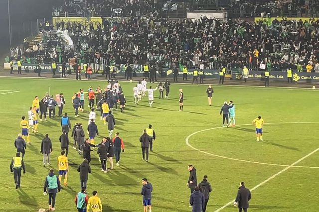 Ambiente tenso em Arouca após vitória do Sporting no último minuto