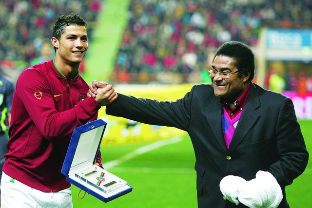 Cristiano Ronaldo dos Santos Aveiro e Eusébio da Silva Ferreira — dois génios eternos - Foto: Imago