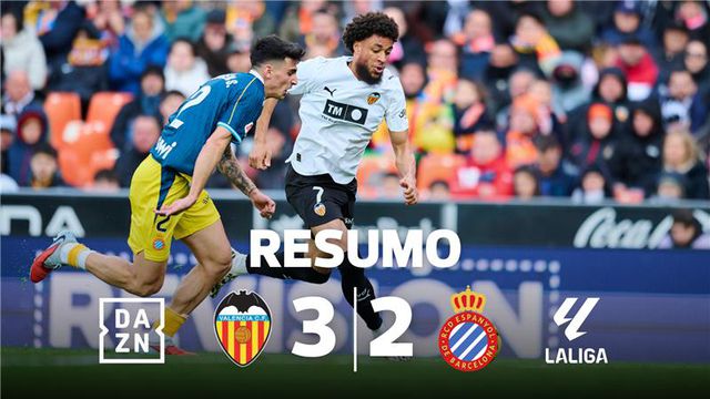 Penálti na compensação dá segunda vitória consecutiva ao Valência (resumo)