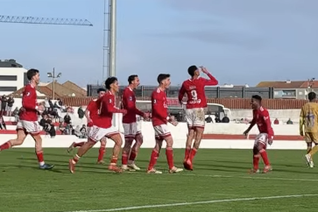 Festa do União de Santarém frente ao Belenenses (Foto: União de Santarém)