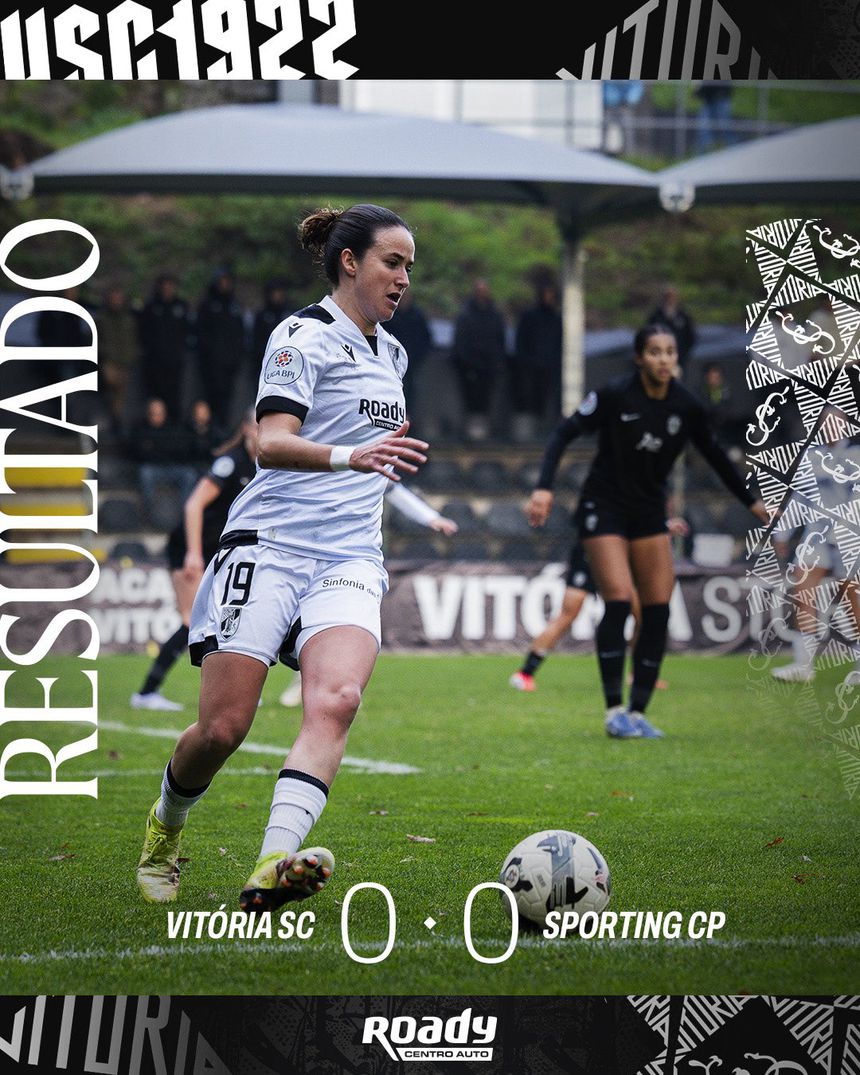 Maria Baleia conduzia a bola no ataque. (Foto: Vitória de Guimarães)