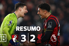 Bournemouth bate Liverpool num jogo impróprio para cardíacos (resumo)