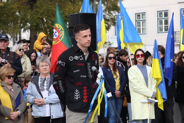 Benfica: Trubin participou em vigília em Lisboa de apoio à Ucrânia