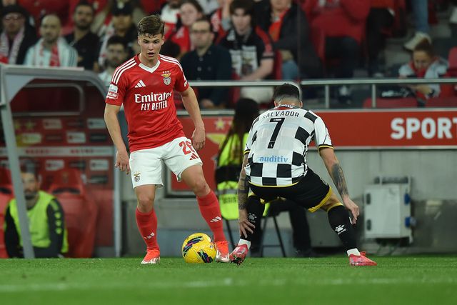 Samuel Dahl, no jogo com o Boavista, no Estádio da Luz