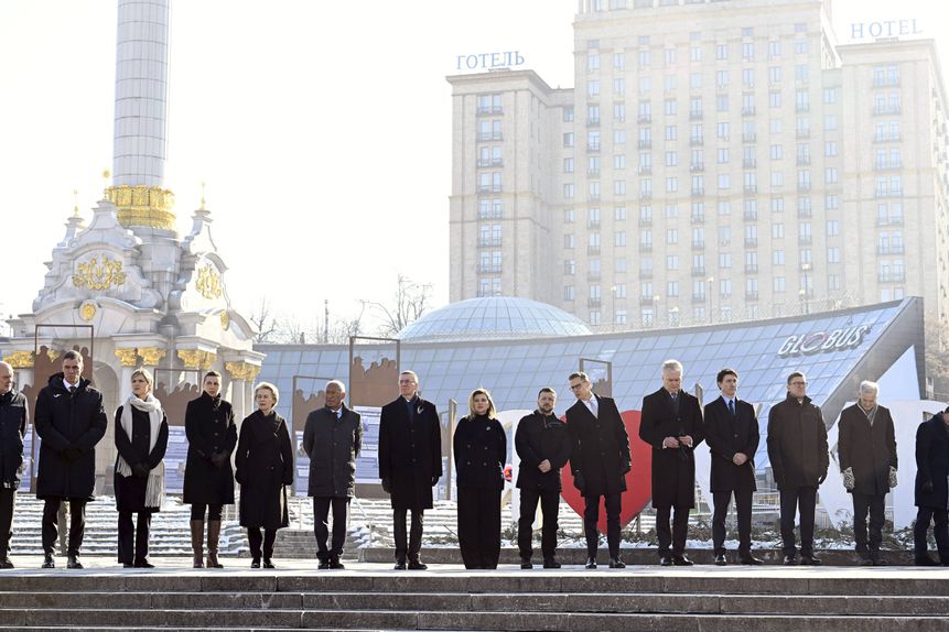 Líderes mundiais em Kiev