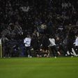 Jogadores do Vitória de Guimarães a celebrarem o golo de Embaló