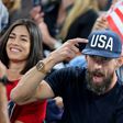 Michael Phelps e a mulher Nicole nos Jogos de Paris-2024     Fotografia Imago