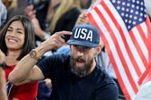 Michael Phelps e a mulher Nicole nos Jogos de Paris-2024     Fotografia Imago