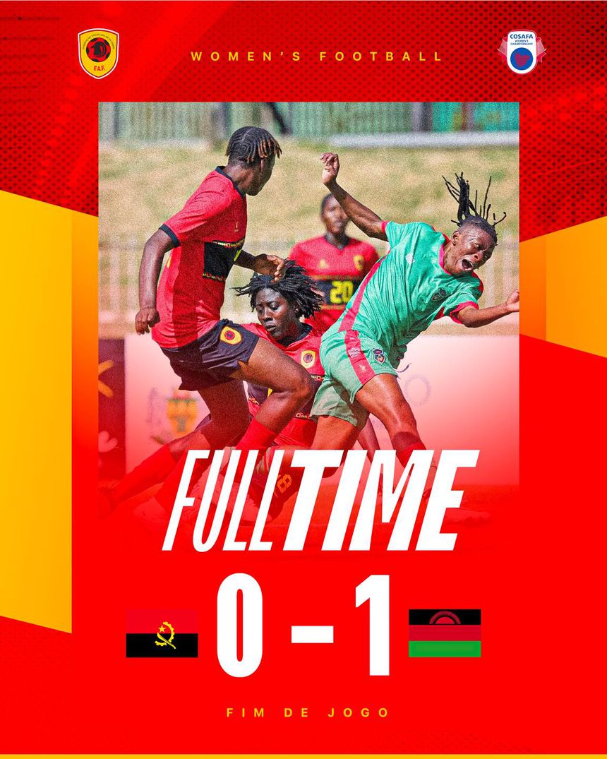 Seleção feminina terminou participação na Taça COSAFA com derrota frente ao Malawi