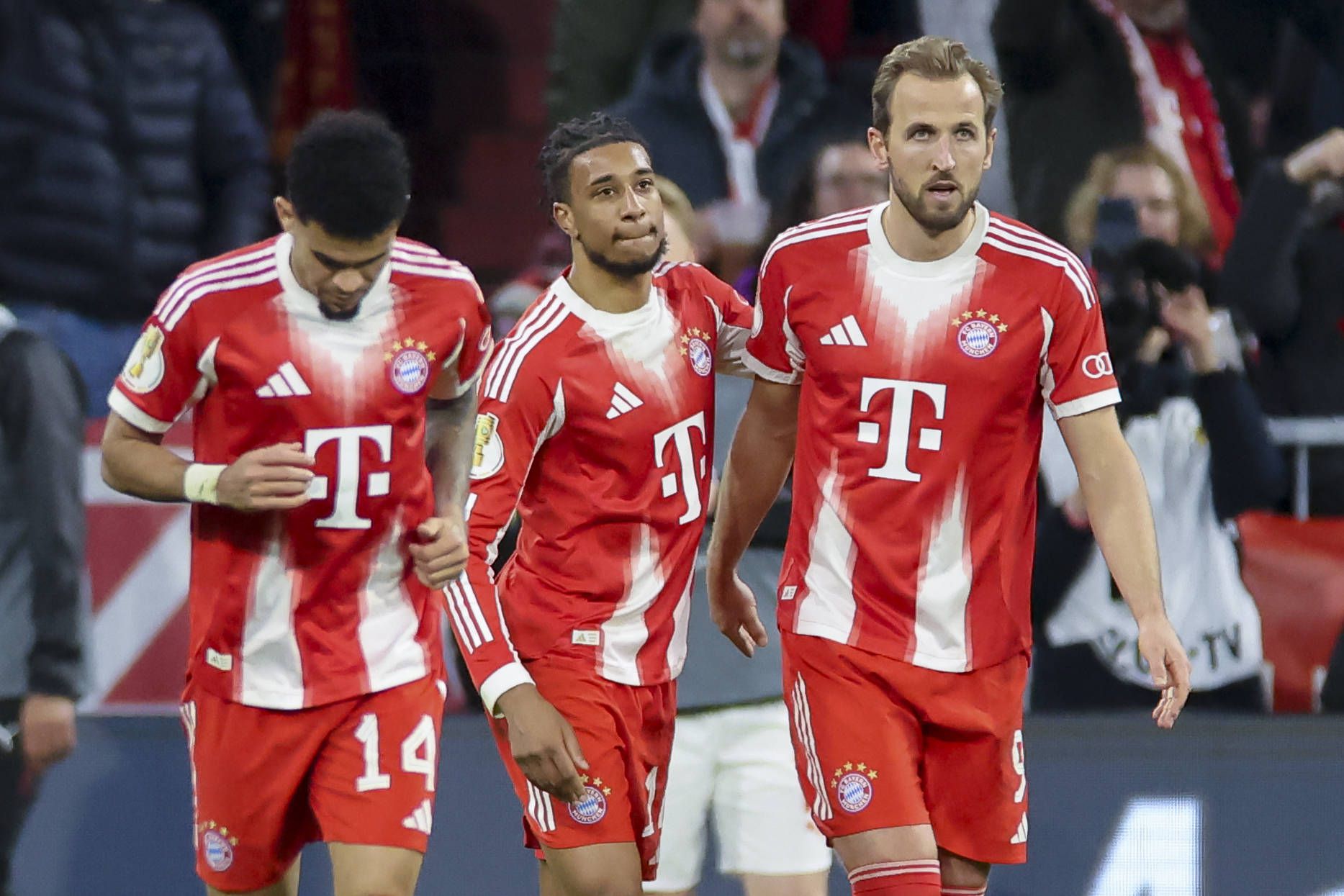 Bayern – Michael Olise, Harry Kane e Luis Díaz: 75 golos (IMAGO)