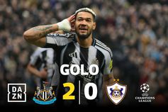 Dois minutos... dois golos: Joelinton aumenta vantagem do Newcastle