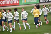 Jogadoras a treinar na Cidade do Futebol - Foto: Miguel Nunes