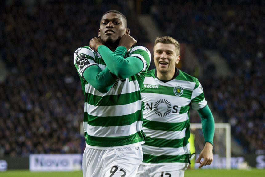 Rafael Leão a festejar golo pelo Sporting no Dragão