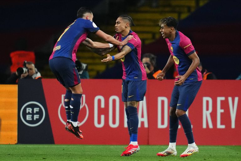 Barcelona – Raphinha, Ferrán Torres e Lamine Yamal: 44 golos (IMAGO)