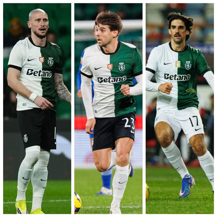 Nuno Santos, 31 anos; Daniel Bragança, 26; Francisco Trincão, 26 - Fotos: IMAGO