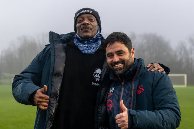 Snoop Dogg com Vítor Matos (Foto: Swansea)