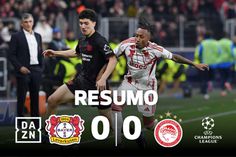 Leverkusen segura empate e armada lusa do Olympiakos despede-se da Champions (resumo)