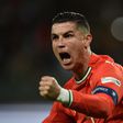 Cristiano Ronaldo celebra golo marcado à Dinamarca, nos quartos de final da Liga das Nações