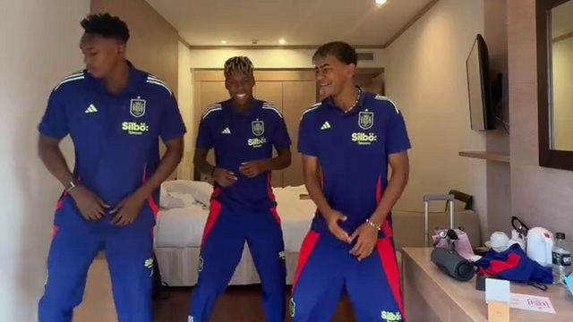 'Shake'! Como Samu, Yamal e Nico Williams celebraram vitória de Espanha