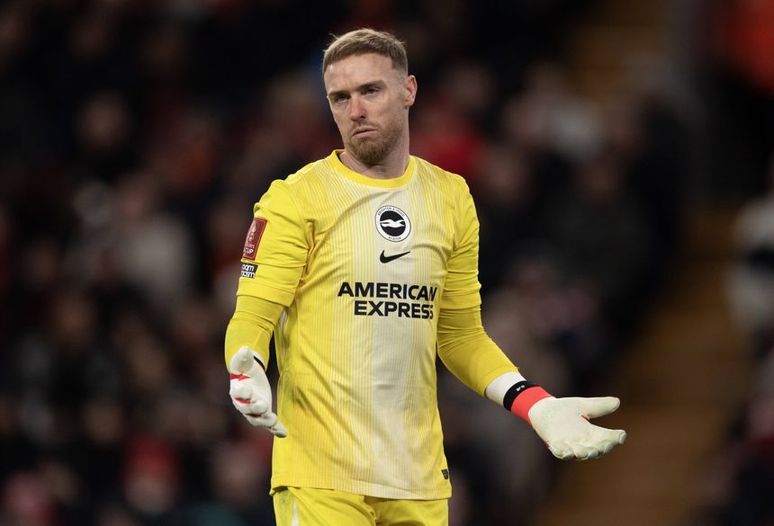 Jason Steele, guardião do Brighton, não soma aparições na presente edição da Premier League