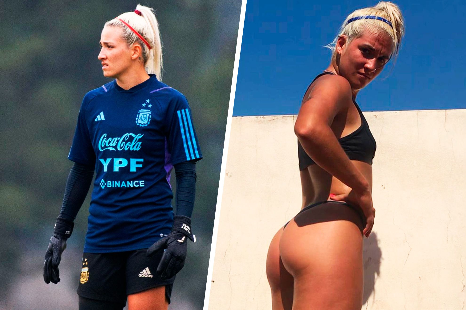 A guarda-redes argentina Abigail Chaves