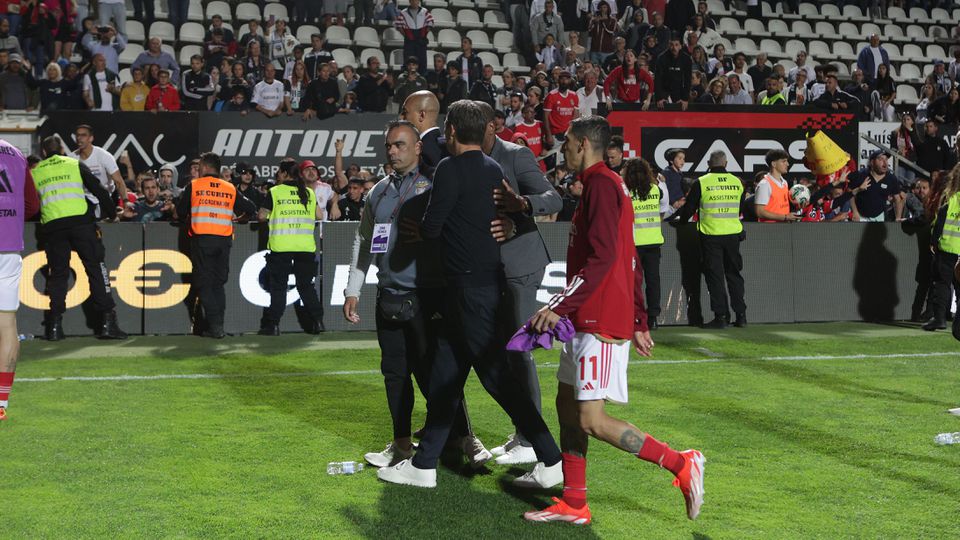 Benfica multado por insultos a Schmidt, Rui Costa e Di María e arremesso de garrafas