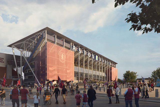 Aston Villa anuncia renovação de icónica bancada do Villa Park (fotos)