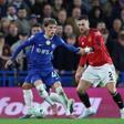 Garnacho entrou para o lugar do lesionado Estêvão na primeira parte do Chelsea-Man. United