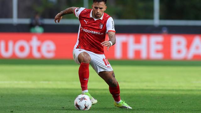 Rodrigo Zalazar, avançado uruguaio de 26 anos do SC Braga
