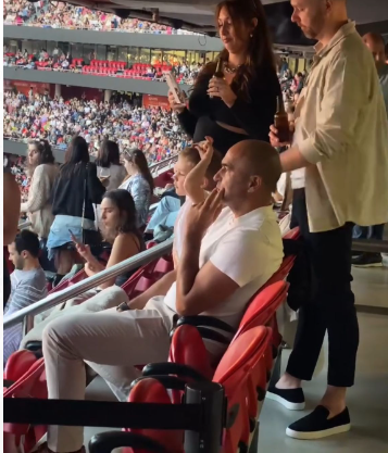 Roberto Martínez no concerto de Taylor Swift