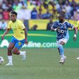 Lucas Ribeiro fez o golo do Mamelodi Sundowns na receção ao Pyramids, na primeira mão da final da Liga dos Campeões africana