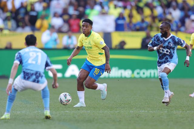 Lucas Ribeiro fez o golo do Mamelodi Sundowns na receção ao Pyramids, na primeira mão da final da Liga dos Campeões africana