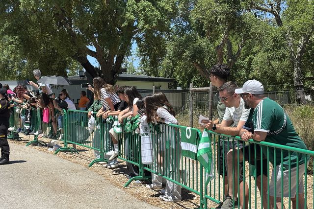 Romaria de adeptos do Sporting a Alcochete