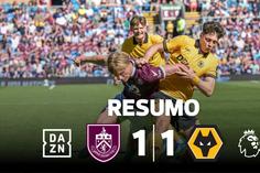 Wolves não conseguem atirar Burnley para o último lugar (resumo)