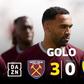Callum Wilson fez o terceiro para o West Ham, mas foram poucos os que celebraram