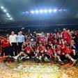 Festa do Olympiakos em Atenas      Fotografia Imago