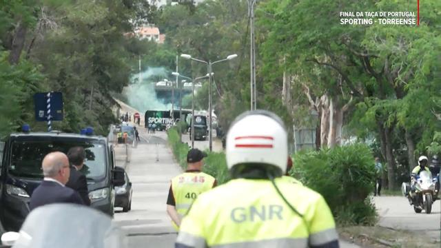 Chegada do Sporting ao Jamor