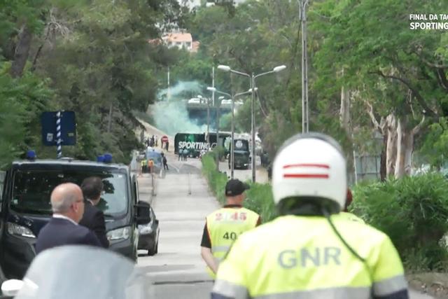 Chegada do Sporting ao Jamor