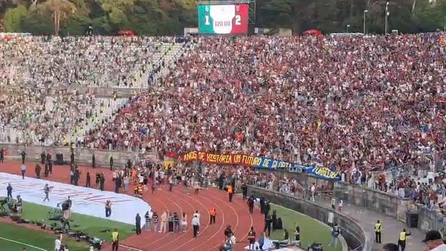 Festa do Torreense após a conquista da Taça de Portugal