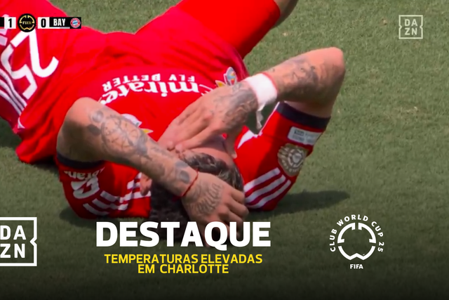 Jogadores do Benfica batalham contra o calor extremo em Charlotte