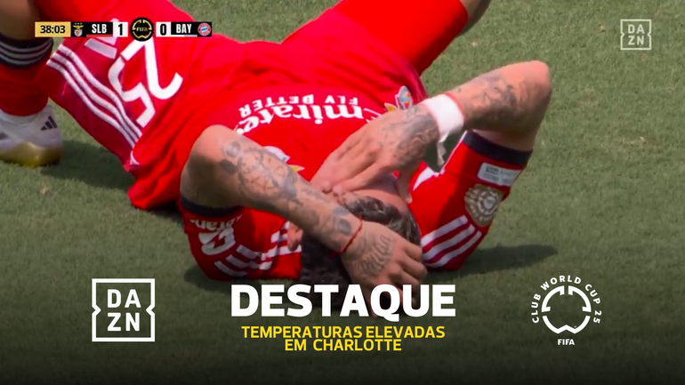 Jogadores do Benfica batalham contra o calor extremo em Charlotte