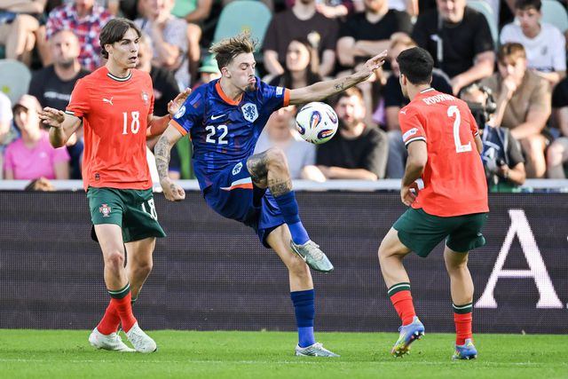 Gustavo Sá (à esquerda) e Rodrigo Pinheiro (à direita) foram dois dos representantes dos famalicenses no Europeu de sub-21