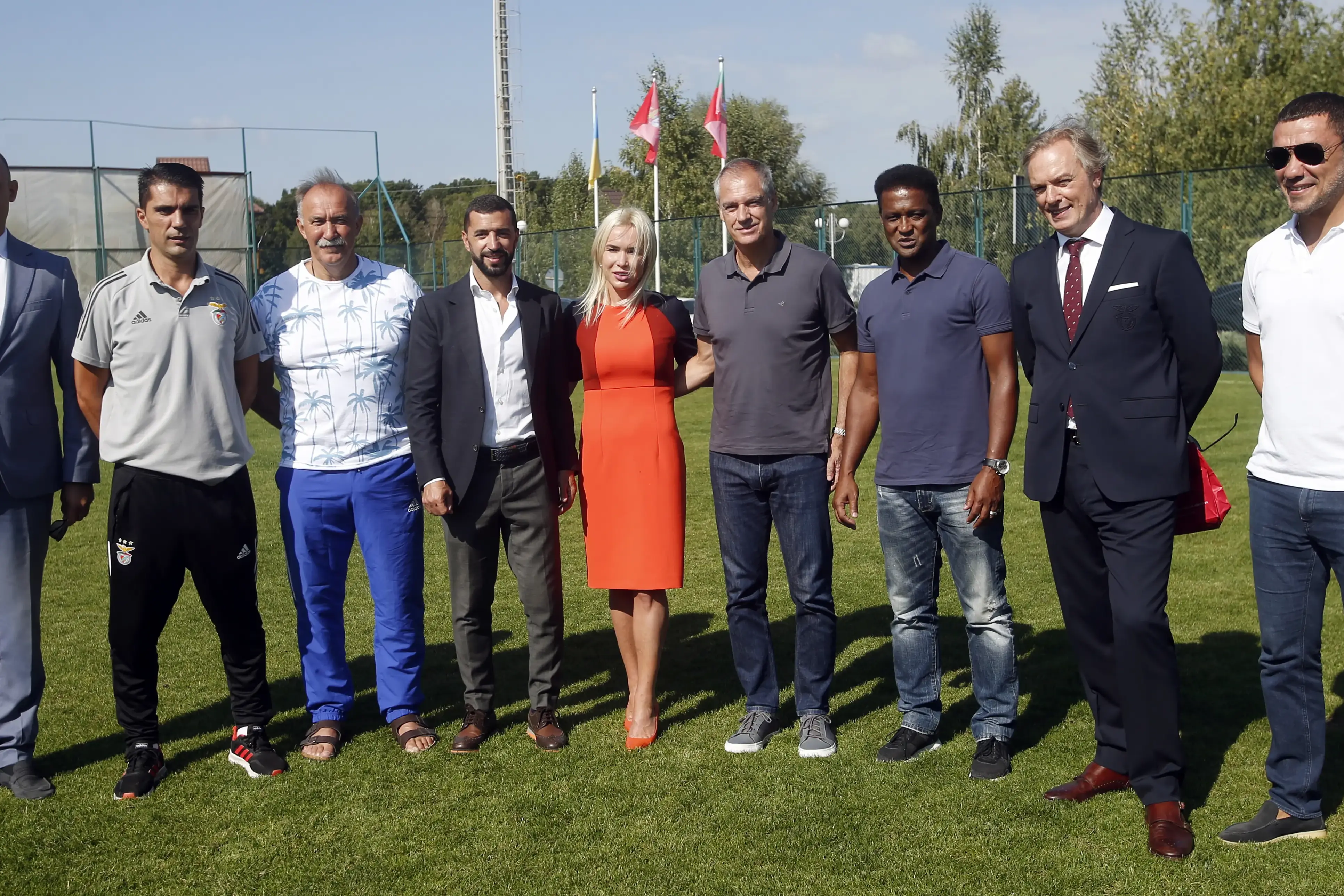 Mariia Kryvopyshyna, diretora da academia do Benfica na Ucrânia, recebeu uma delegação encarnada em 2021 (foto: A BOLA)